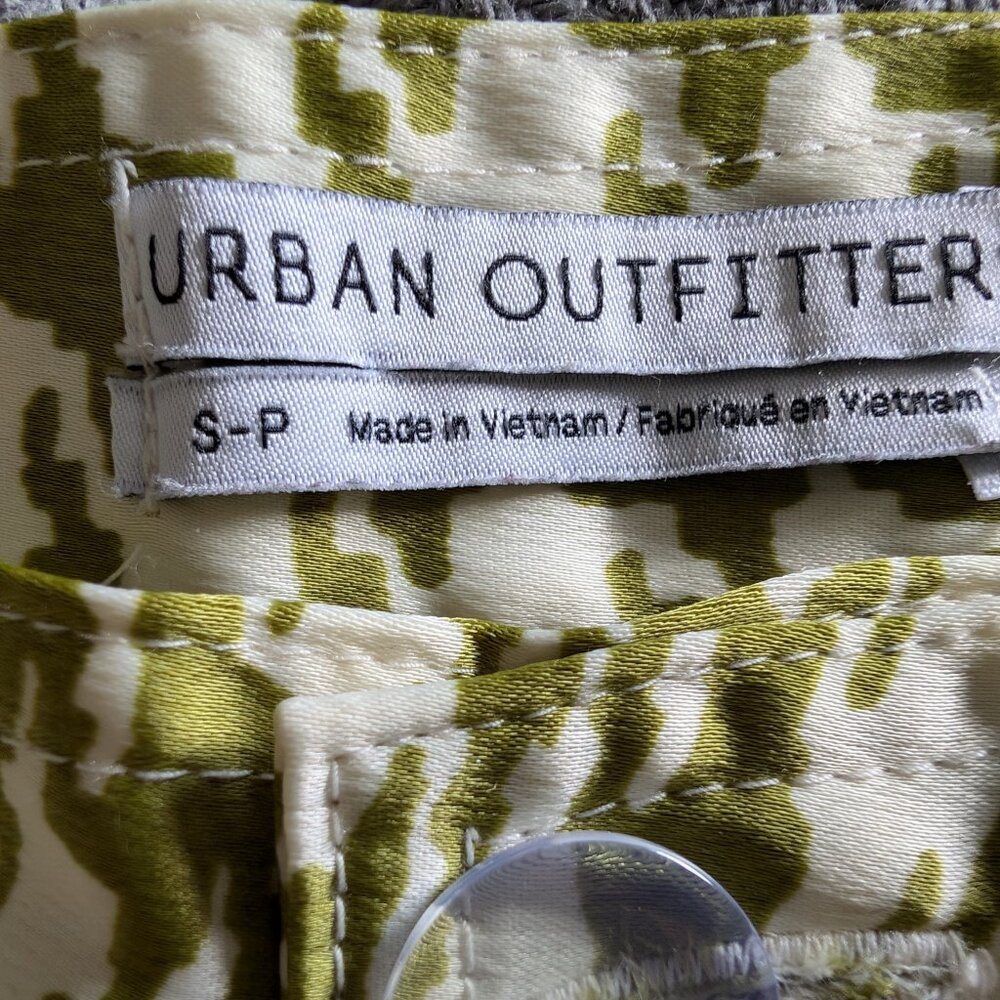 Urban Outfitters Green and White Houndstooth Wide-Leg Pants Size Small - Picture 5 of 7